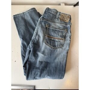 Ariat Straight Blue Denim Jeans Men's 36x32. Broken In